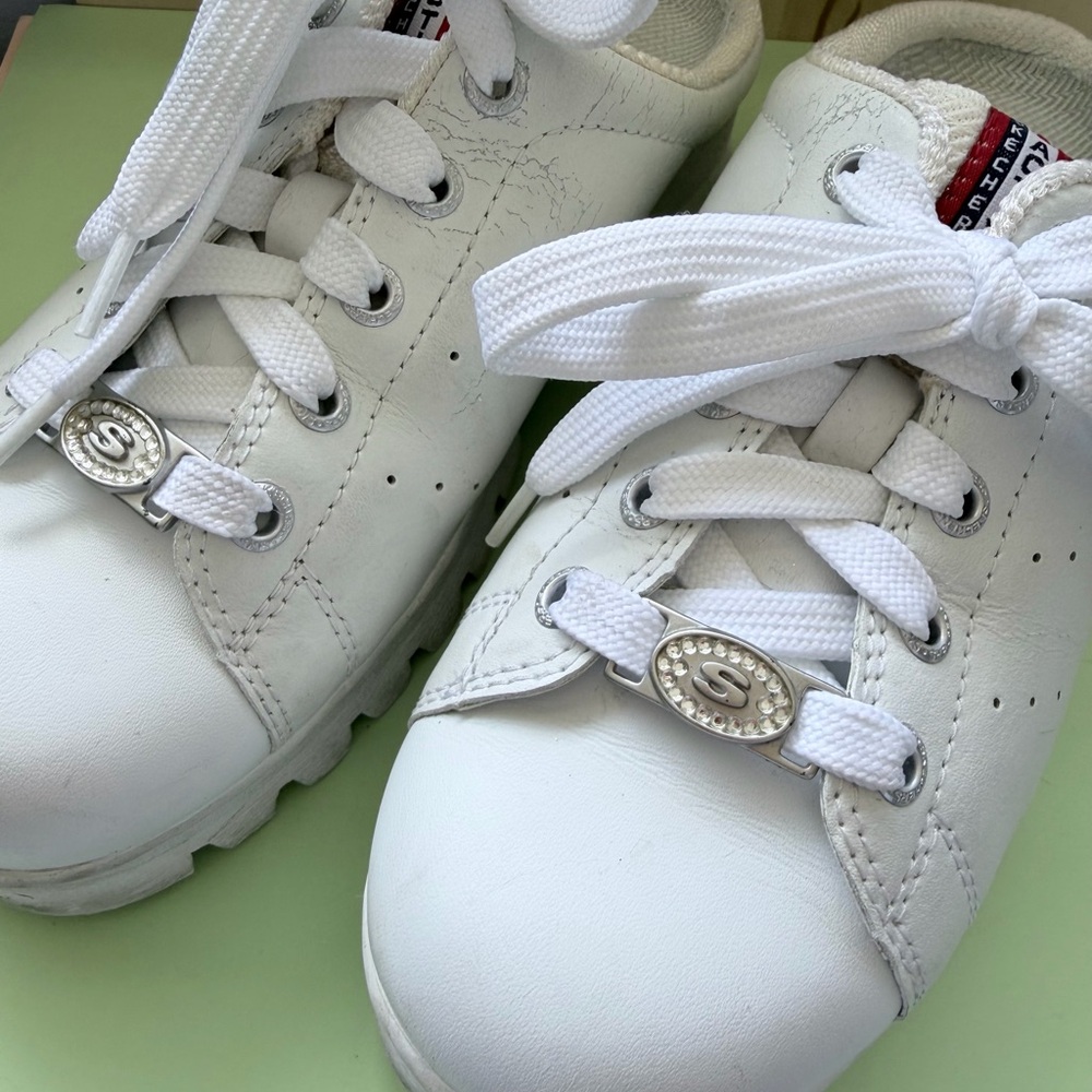 Vintage Skechers White Lace-Up Mules - Picture 5 of 14